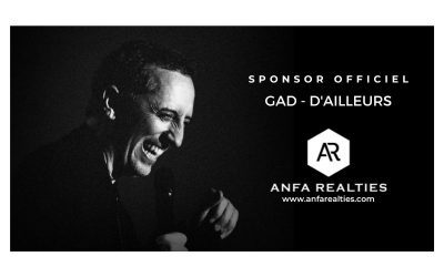 D’ailleurs, Anfa Realties est sponsor officiel de la tournée de Gad ELMALEH au Maroc !